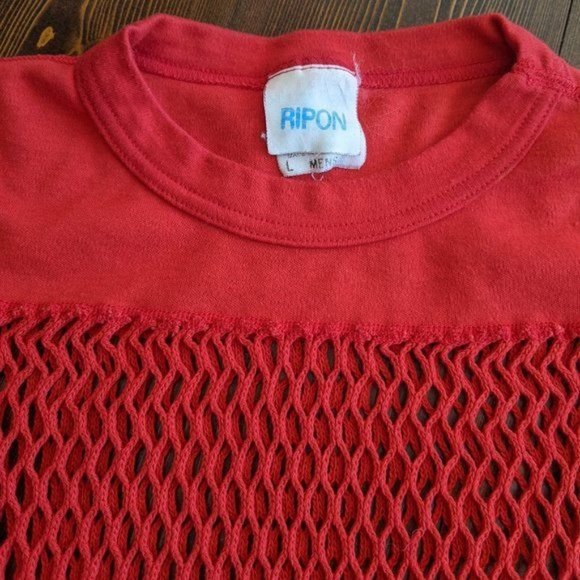 Men's Red Vintage Ripon Practice Jersey in Knit Mesh (Crop top) Small? - Picture 10 of 14